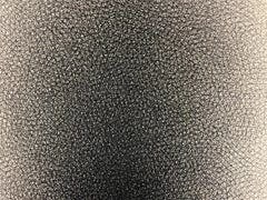 "Black Rest" Charcoal Cross-Hatch Drawing on Canvas 1977