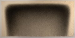 Vintage "Light Black Blur #2" Charcoal Cross-Hatch Drawing Canvas 1978 Monumental Piece