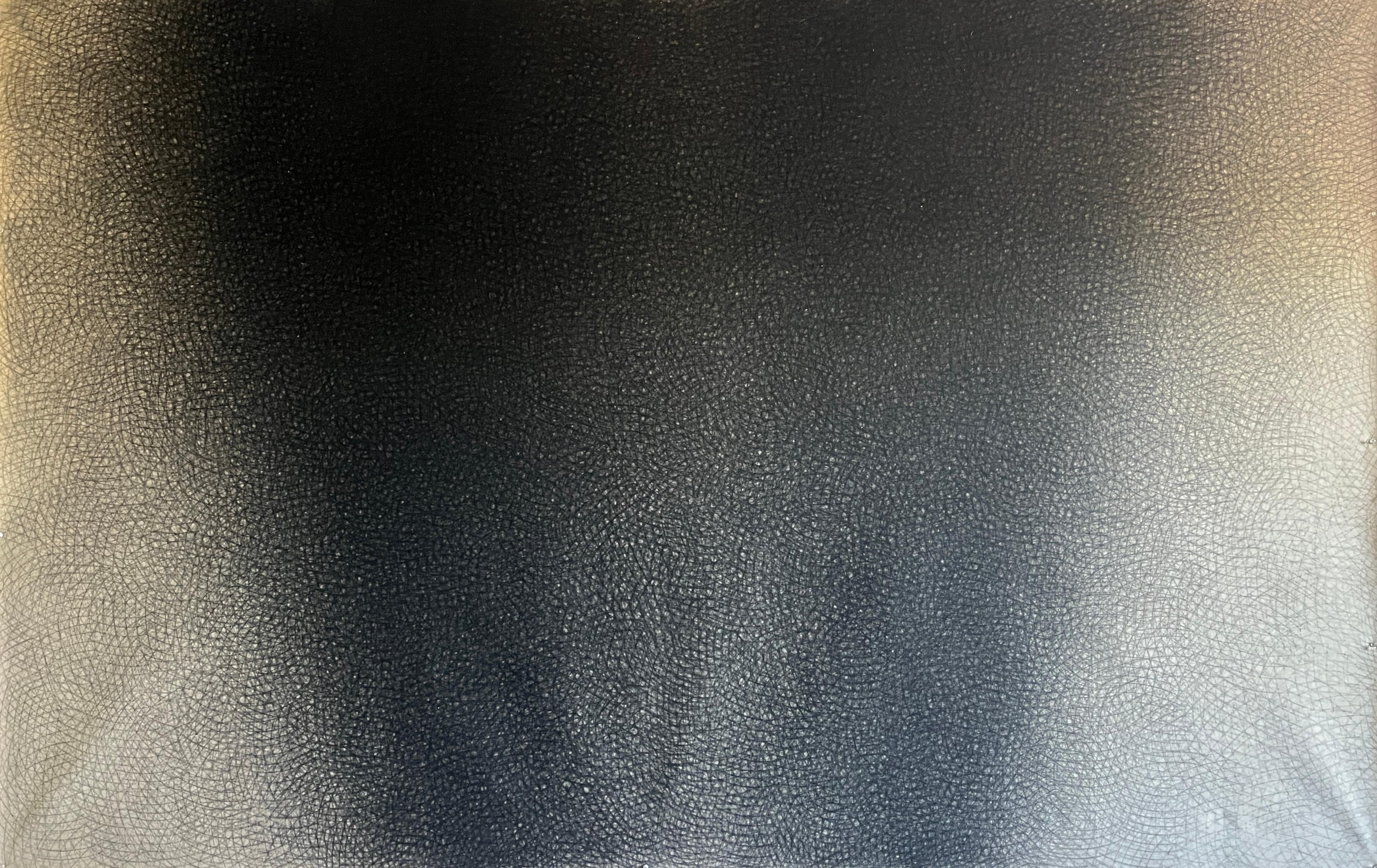 "Black Drawing (Introductions)" Charcoal Cross-Hatch Drawing on Canvas 1976 