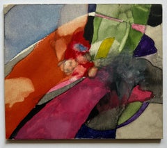 Peinture abstraite à la gouache et au crayon Bill Shields