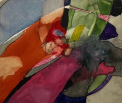 Micro Gouache and Pencil Abstract Painting Bill Shields