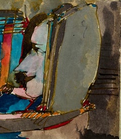 "Portrait of a Couple" 1990s Painting Bill Shields