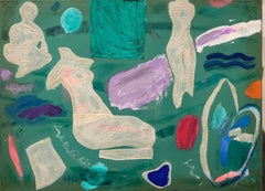 Collage figurativo astratto "Greene & Greene" degli anni '70