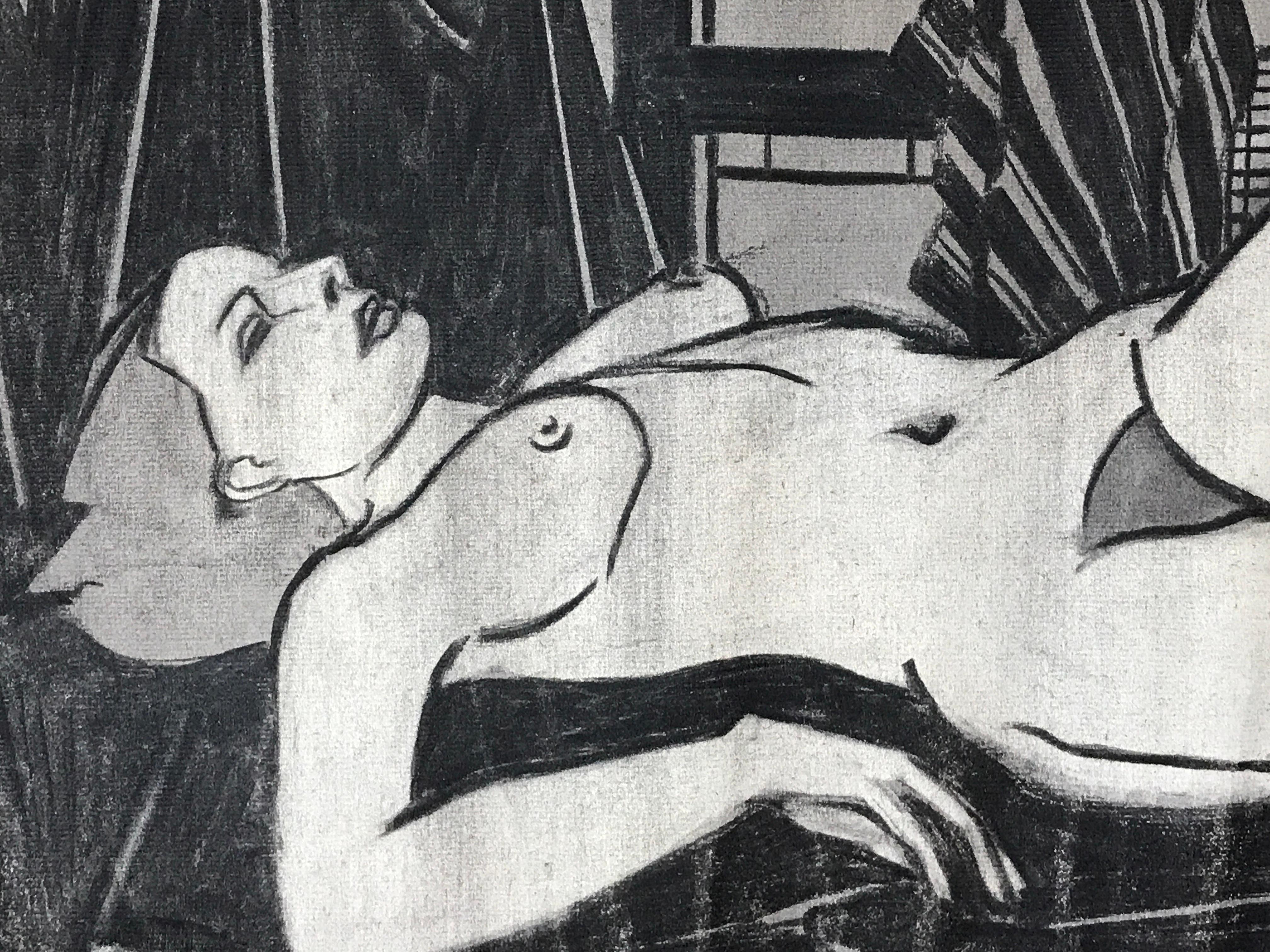 John Bowers
Tumbarse desnudo
1940s
Carboncillo sobre papel
25 