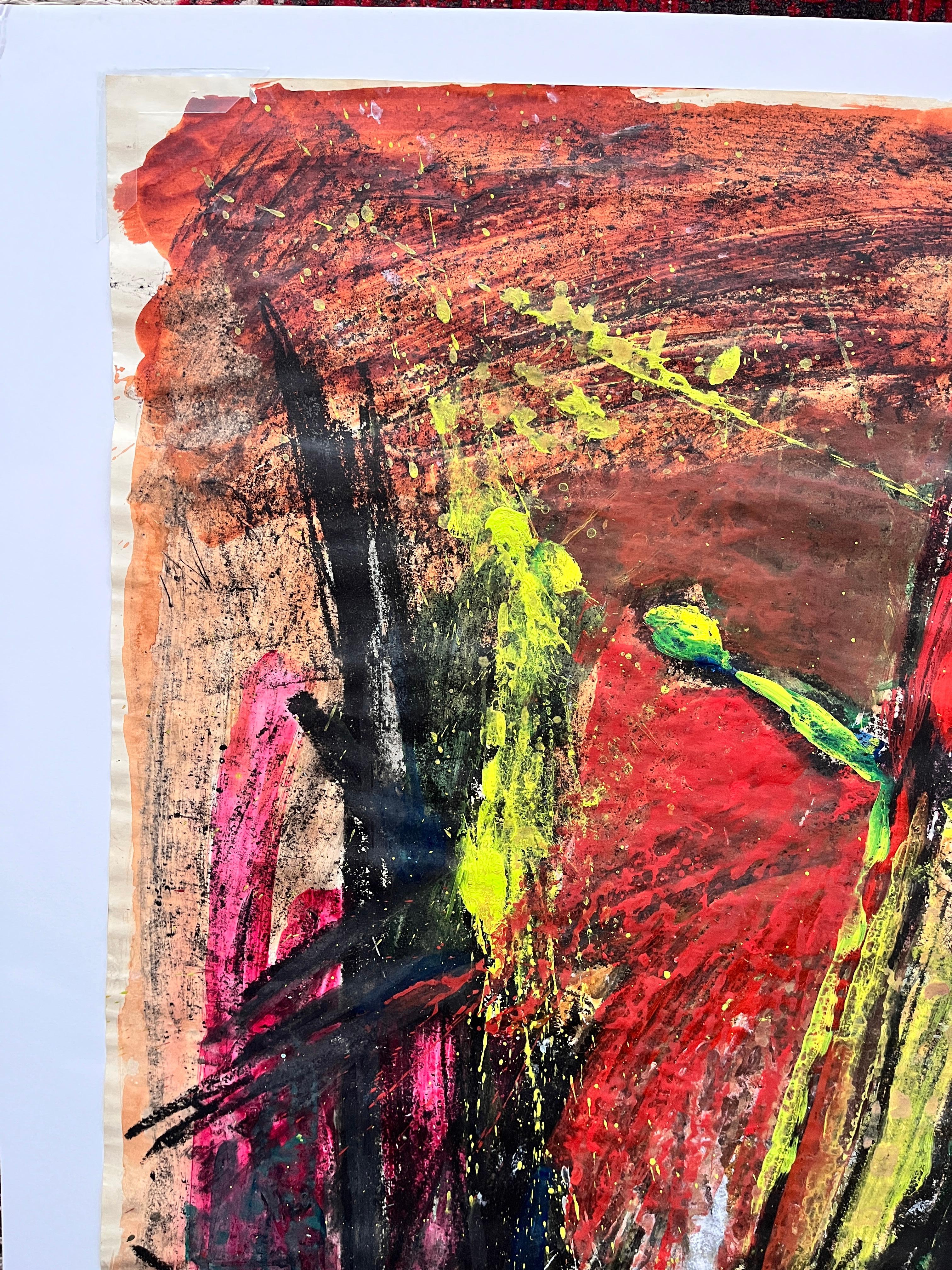 Gloria Dudfield
Neon Comet Abstract Expressionism
1960s
Oil Pastel and Gouache on Paper
36