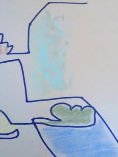 1950s Mid Century Abstract Contour Drawing 3