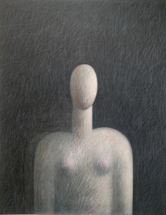1982 "Bather" Modernist Figurative Drawing Jack Hooper