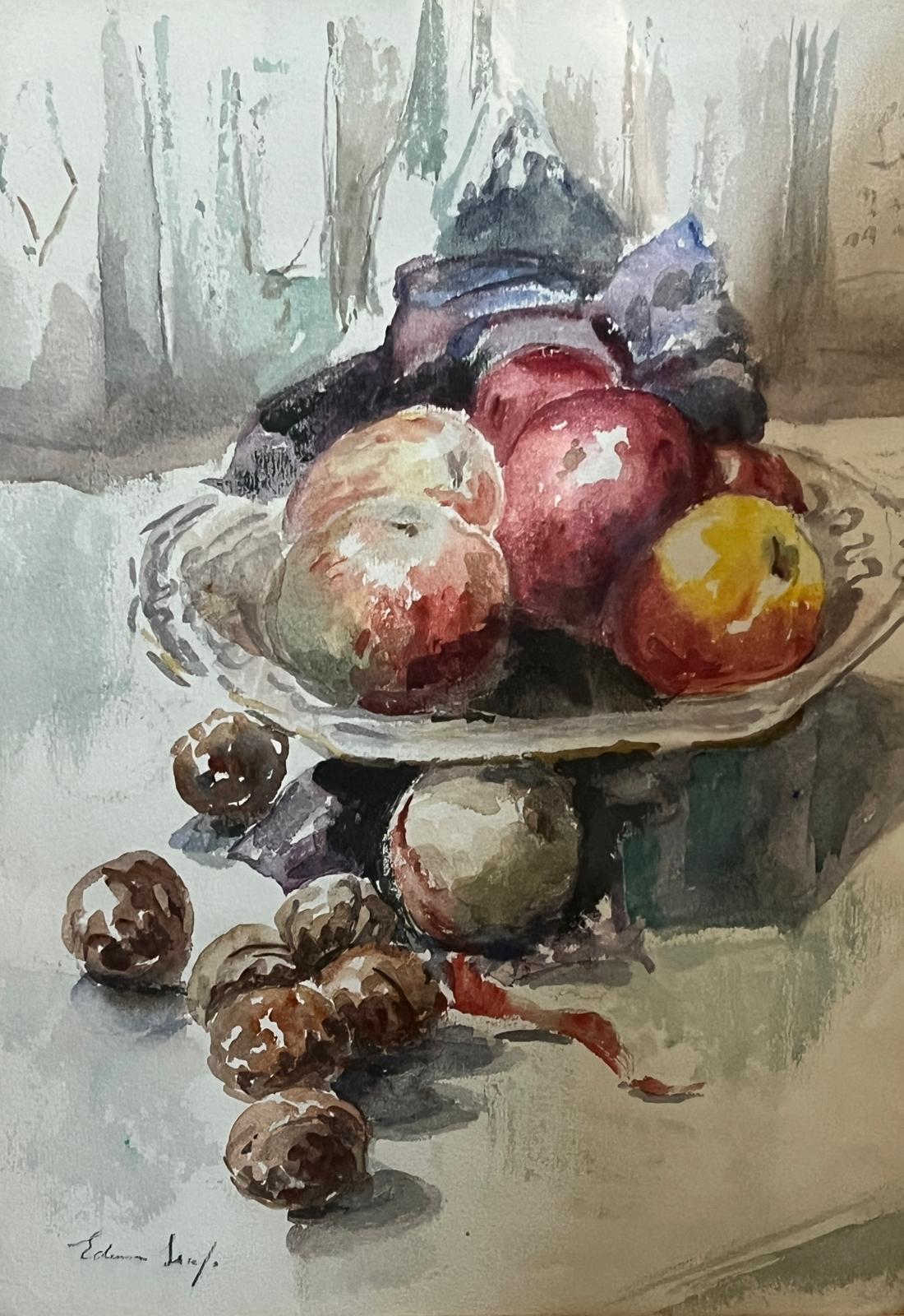 Edward Seago Still-Life - Mid Twentieth Century Impressionist style Still Life of Fruit,  Watercolour