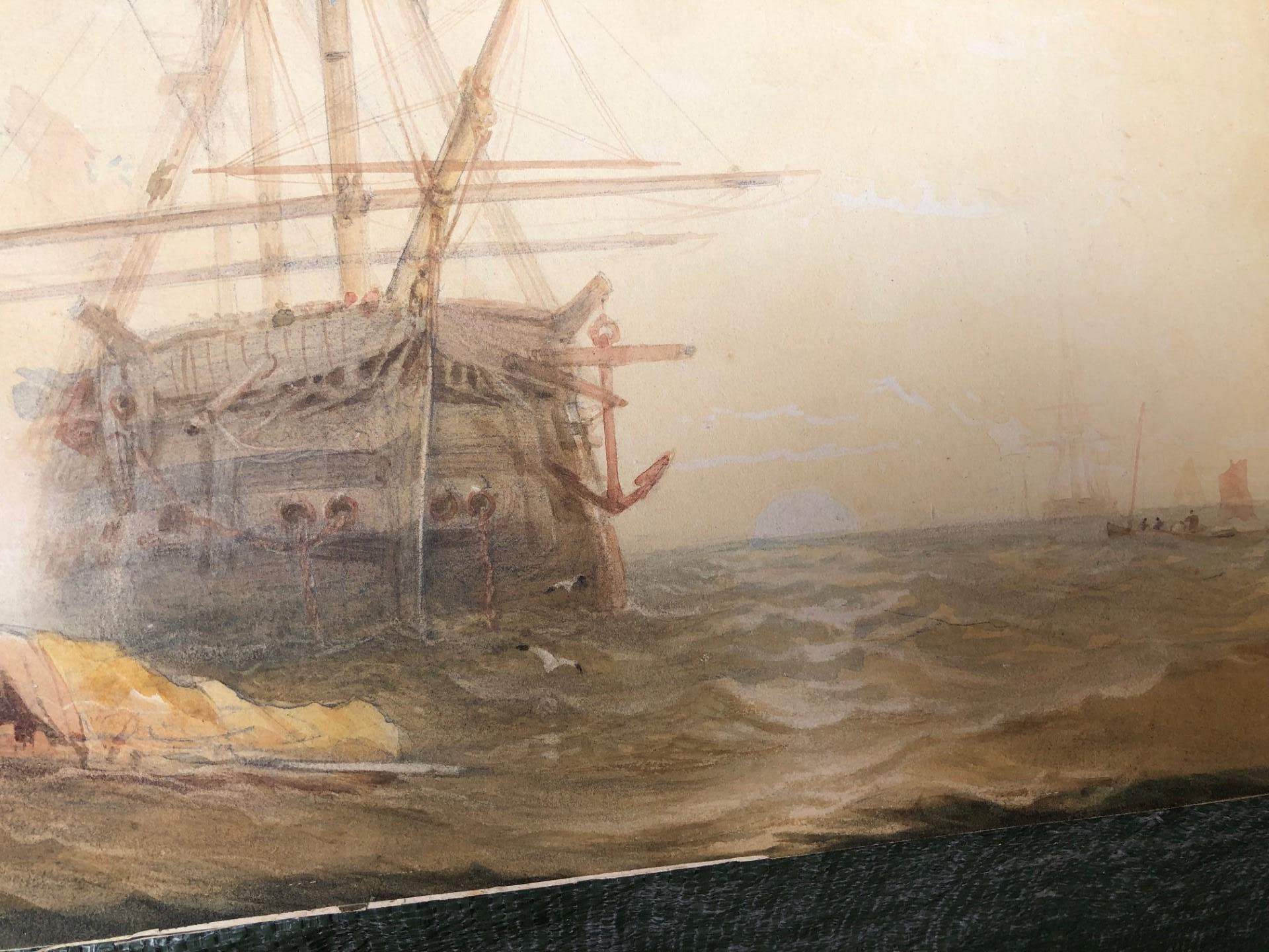 An absolute gem by one of the top rate 19th Century Marine Painters, up there with Turner this one!

JWC was a Newcastle artist born in 1800 and died in 1868.
Born in Newcastle-upon-Tyne, John Wilson Carmichael was the son of a ship's carpenter and