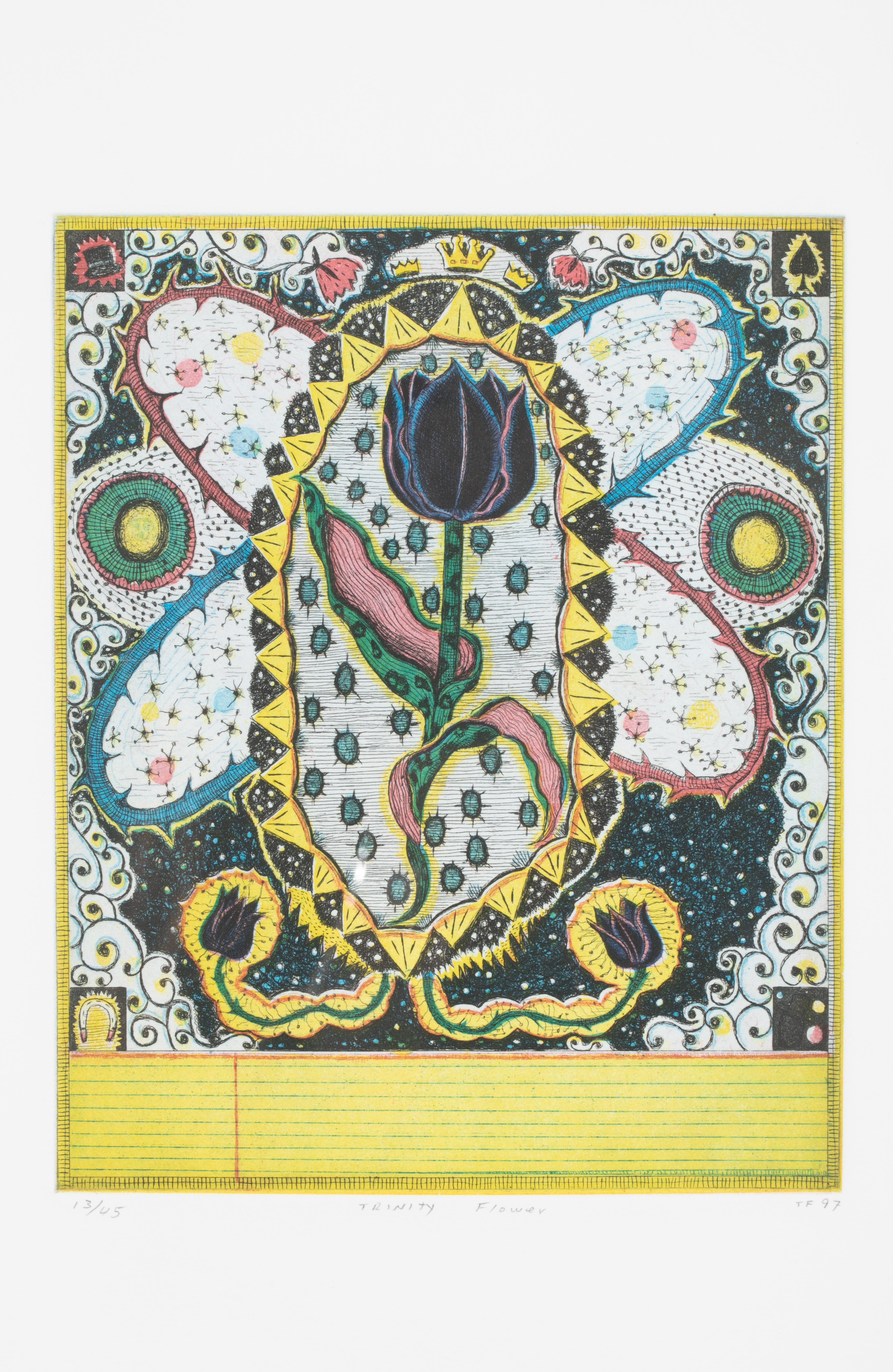 Trinity Flower - Print by Tony Fitzpatrick 