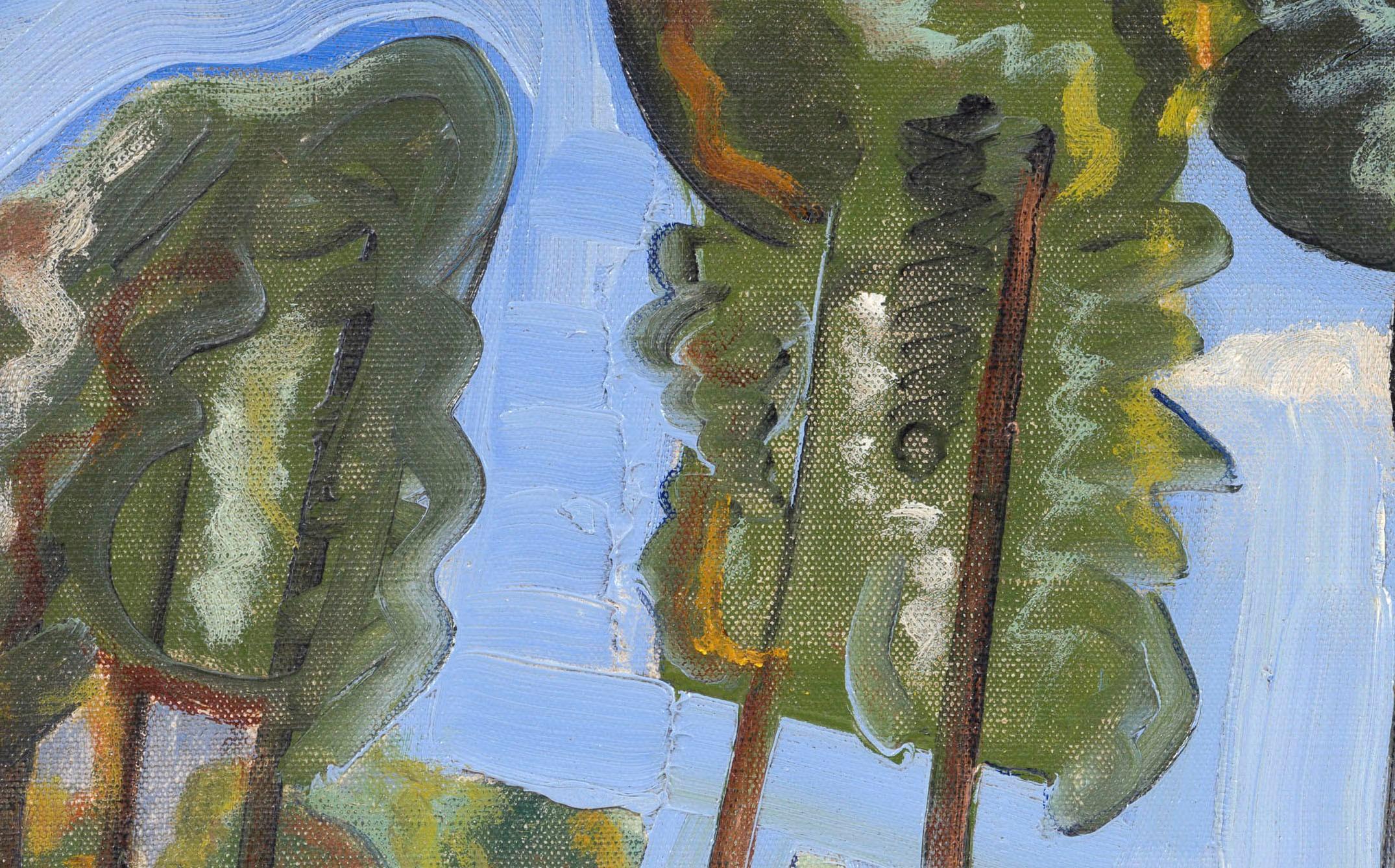 Summer's lane, Jean Brusselmans (Belgian Modernist Landscape Painting) For Sale 1
