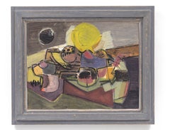 Landscape, Corneille, 1952 (abstract watercolor and gouache painting)