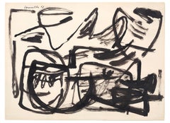 Untitled, Corneille, 1952 (Expressionist Abstract Ink Painting)