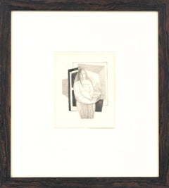 Femme au Livre/ Woman with a book, Juan Gris (Cubist Figurative Drawing)