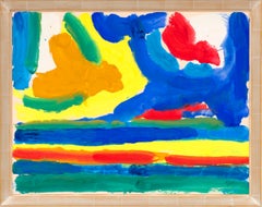 Frisian Landscape, Gerrit Benner, 1970 (Dutch colorful abstract expresssionist)