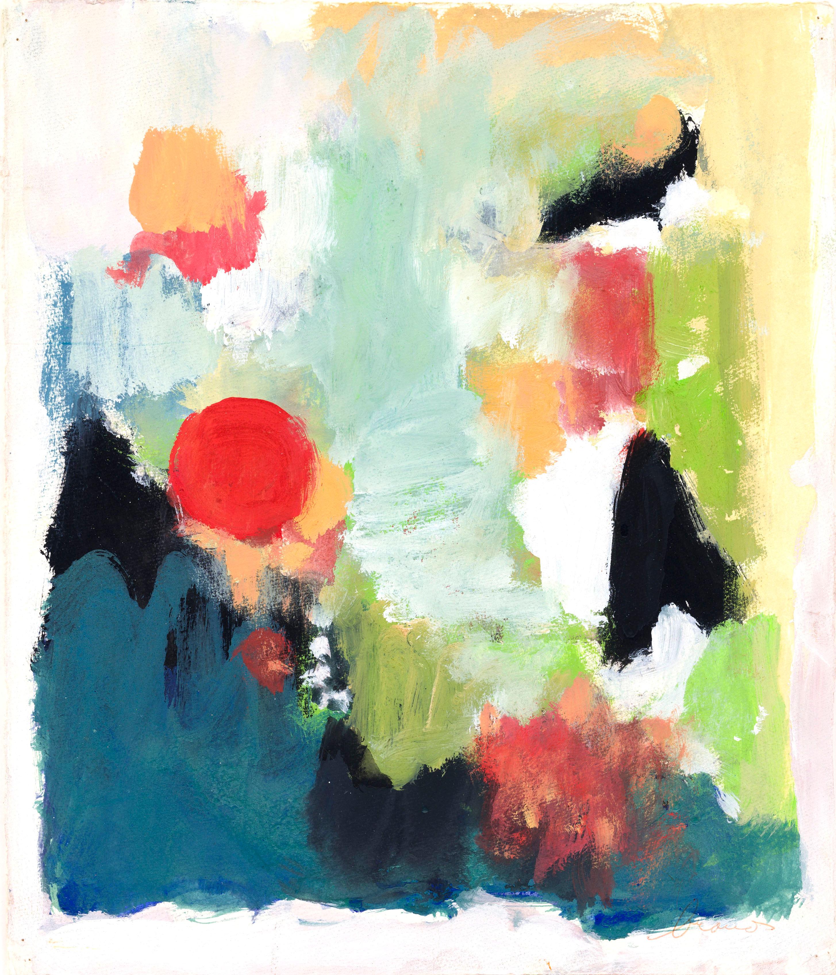 Abstract Composition, Eugene Brands, 1974 (colorful expressionist painting) For Sale 1