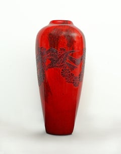 Art Deco Large Legras Cameo Glass Vase, personal property of Barbra Streisand