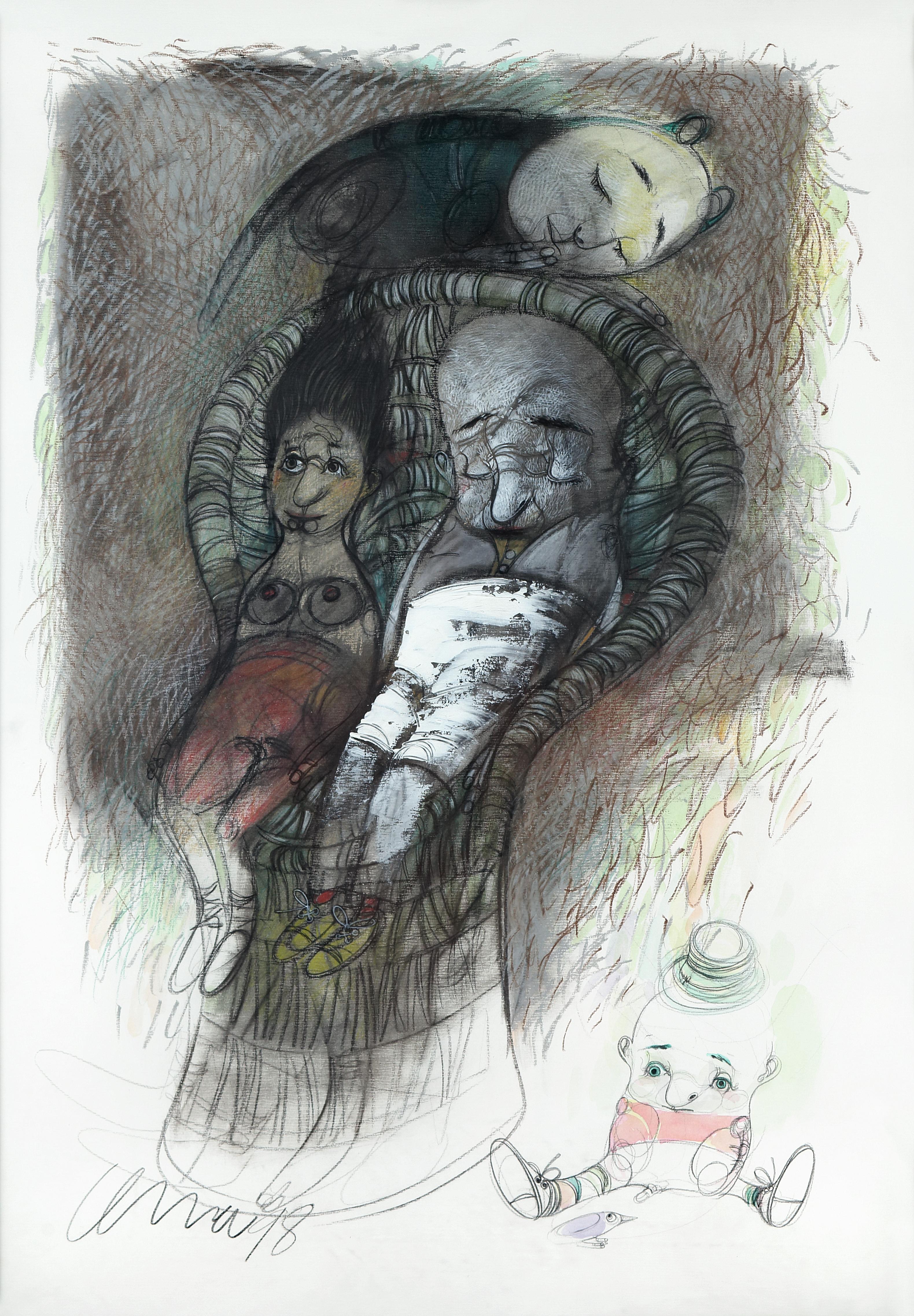 Pedro Pablo Oliva Drawing: Segismundo y Teresita