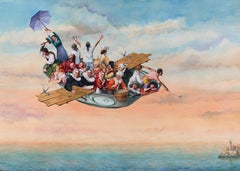Ruben Apizar painting: The ship of fools