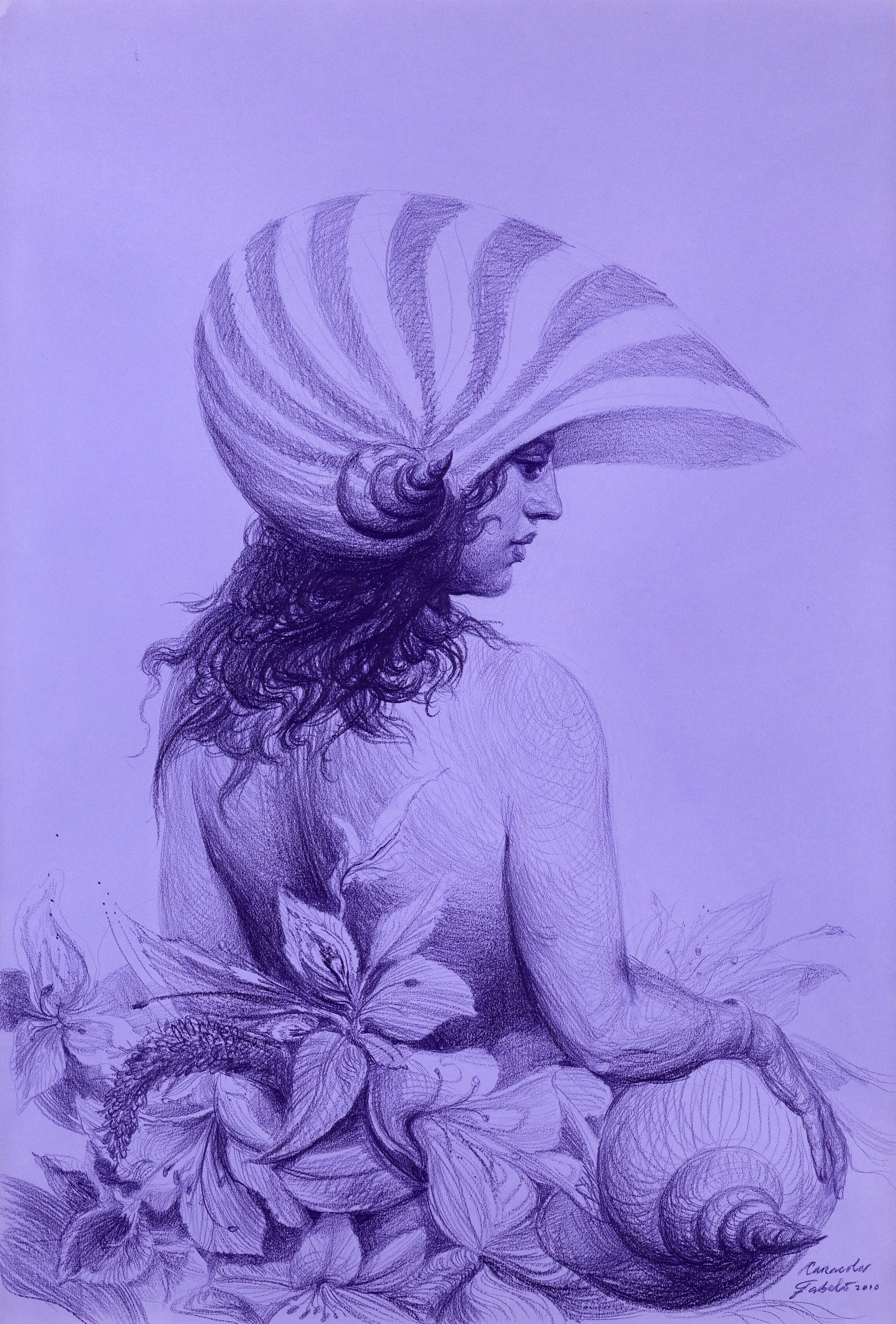 Vertical Portrait Drawings and Watercolors