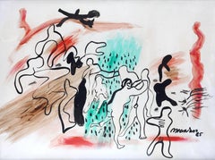 Opera su carta di Mariano Rodriguez: Senza titolo (Masas) 1985