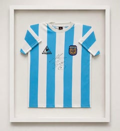 Maradona – Offizielles Le Coq Sportif-Trikot der argentinischen Nationalmannschaft mit der Nummer 10 von der Weltmeisterschaft, signiert