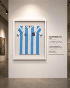 Maradona – Offizielles Le Coq Sportif-Trikot der argentinischen Nationalmannschaft mit der Nummer 10 von der Weltmeisterschaft, signiert