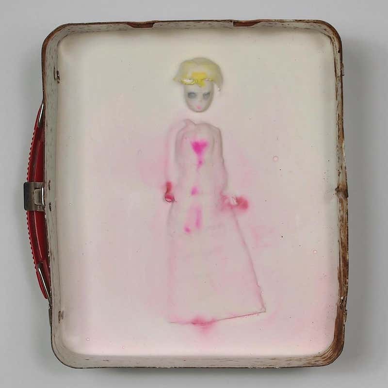 Elizabeth Jordan - Rabbits chained together, earth tone sculpture: 'The ...