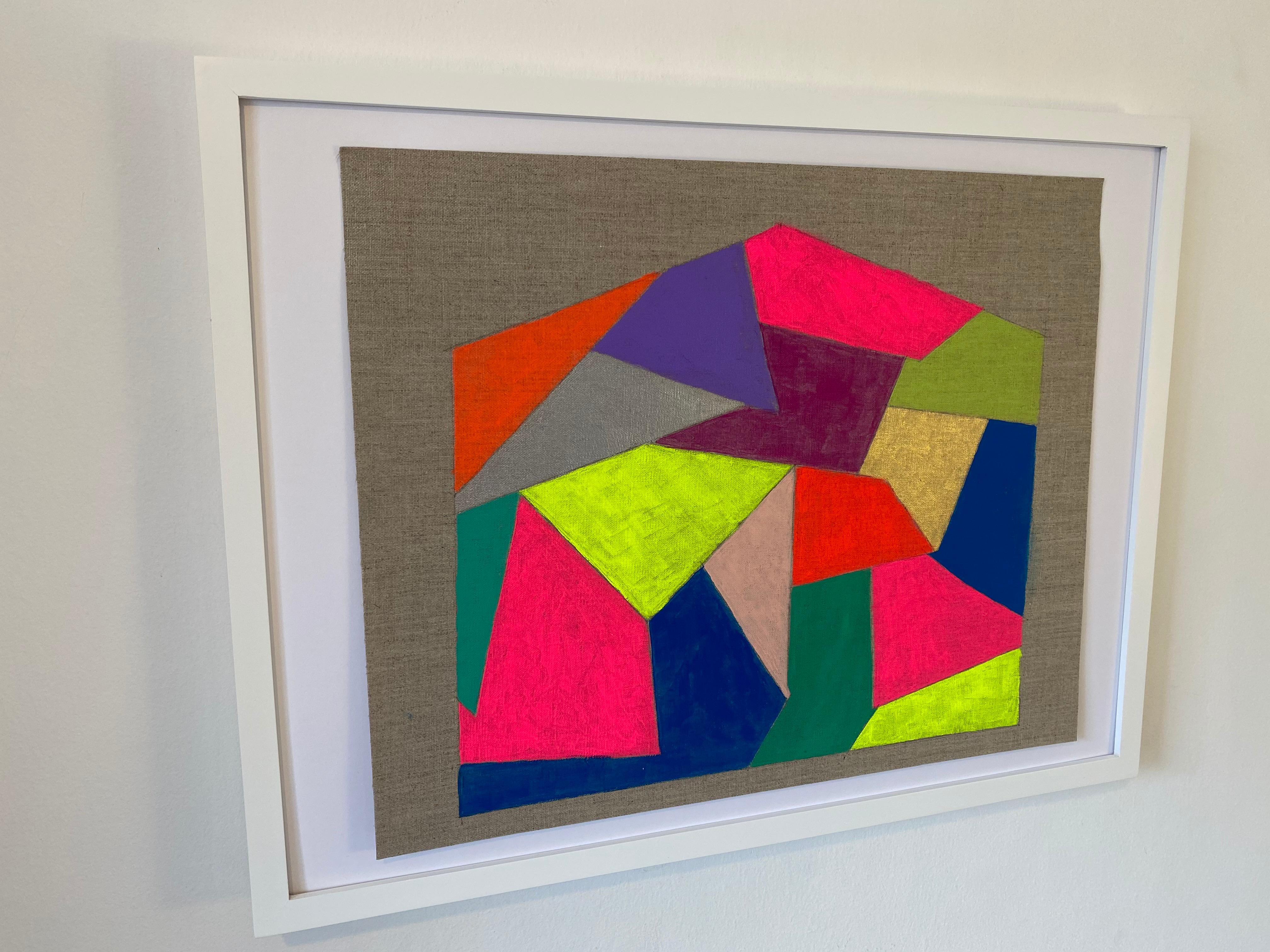 Ellen Weider, Other Angle, Gouache and Acrylic on Linen, 2019 For Sale 2