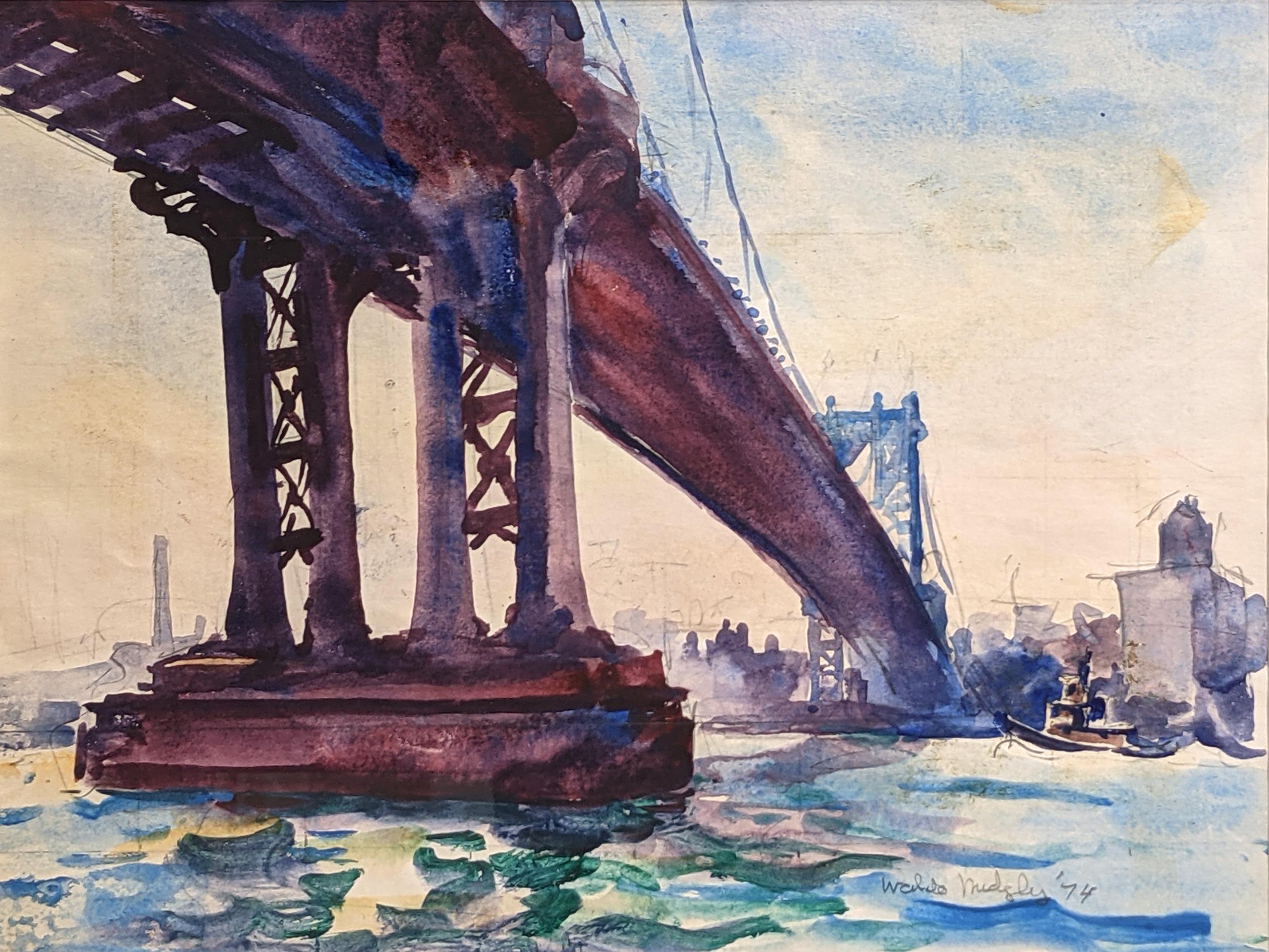 Landscape Art Waldo Midgley - Bridge to Brooklyn n° 382