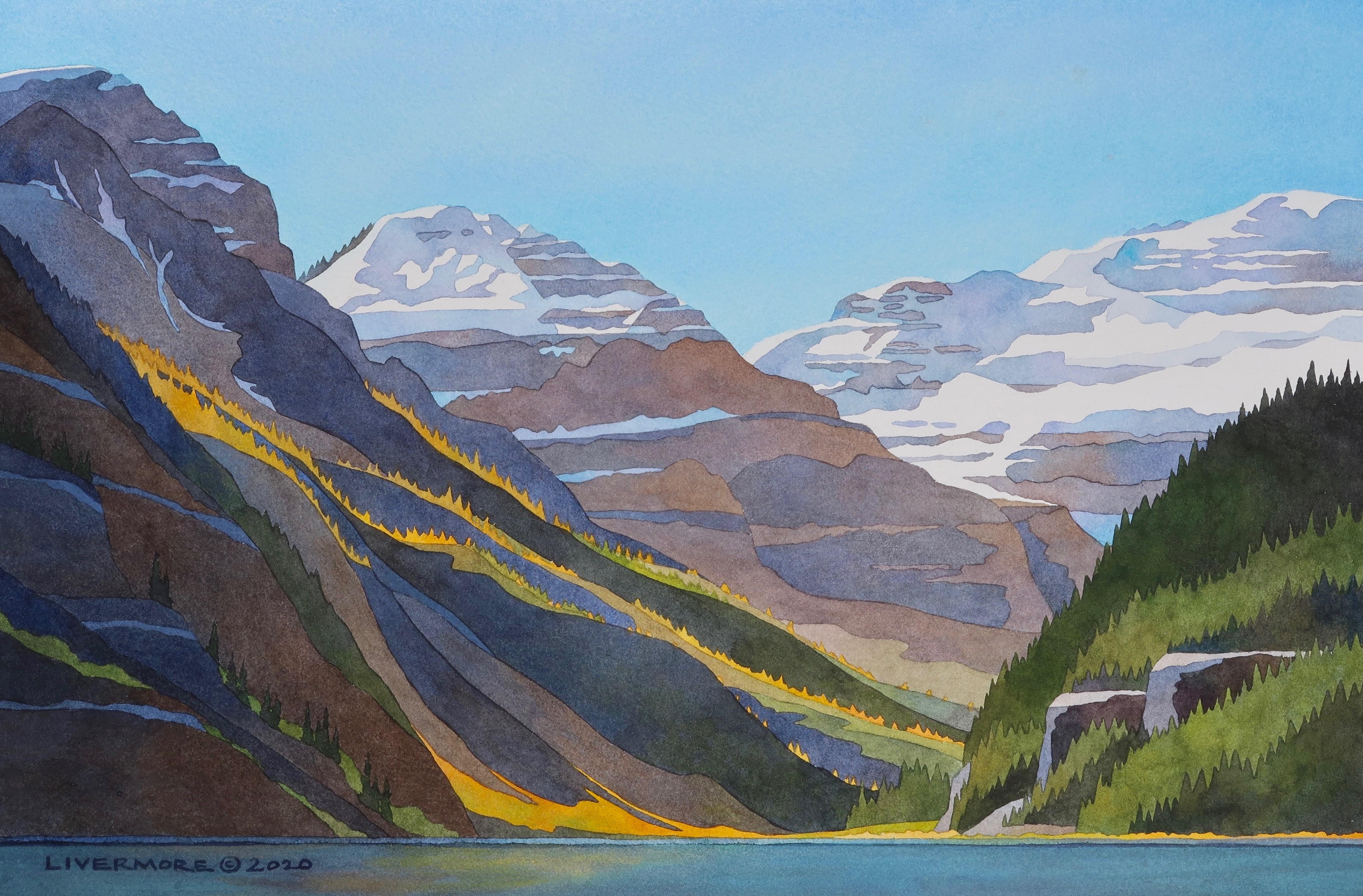 Landscape Art Rebecca Livermore - La saison des lauriers, lac Louise