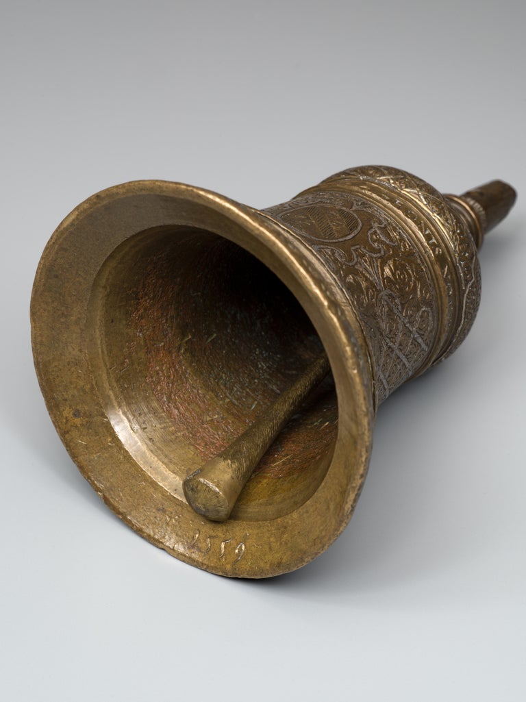 Damascened Bronze Handbell Italy Verona 16th Century For Sale at 1stDibs