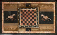 ANTIGUA MESA ITALIANA DE PIETRA DURA, Roma, Siglo XVIII