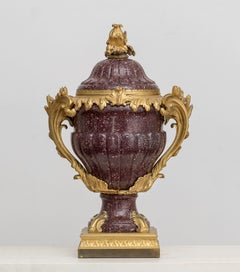 FRENCH MOUNTED PORPHYRYRY VASE