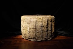 ANTIQUE ITALIAN LARGE CIRCULAR FRAGMENT OF A FLUTED COLUMN