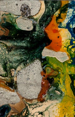 Vintage Work by Senkichiro Nasaka. Mixed media on paper (1962) (abstract painting)