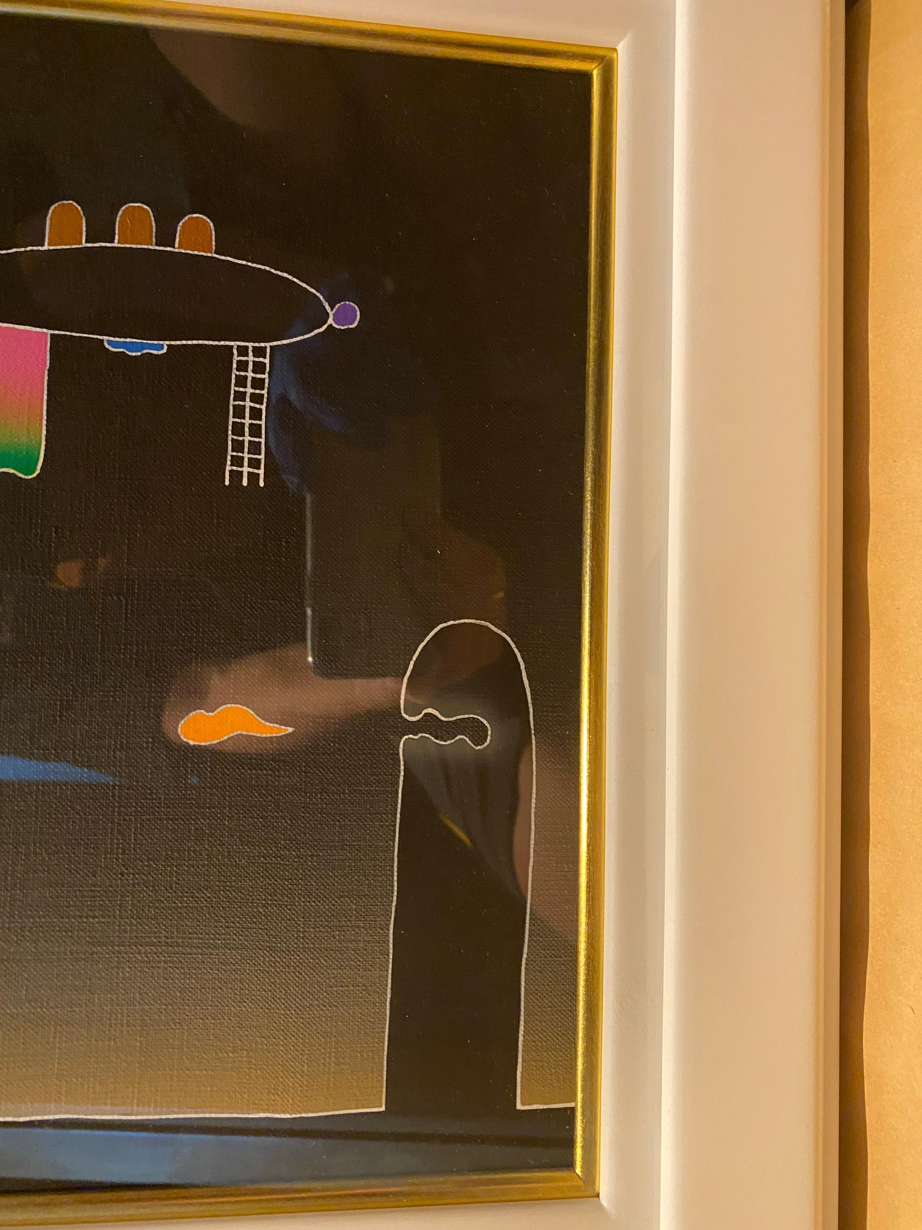 Como una escalera. Pintura acrílica sobre lienzo de Sadamasa Motonaga (1985) en venta 5