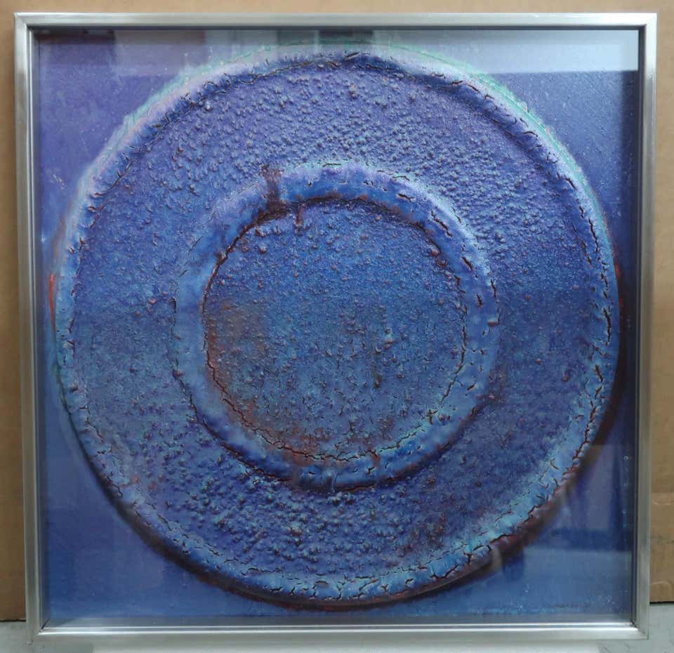 Untitled by Yuko Nasaka. Resin and lacquer on board (1984) (abstract sculpture)