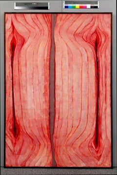 Space With Pocket 3 . Oil on canvas by Tadashi Sugimata (1963) abstract painting