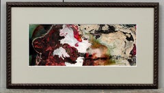 Opera di Senkichiro Nasaka. Pittura su carta eseguita nel 1962 (astratta)