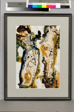 Opera di Senkichiro Nasaka. Pittura su carta eseguita nel 1963 (astratta)