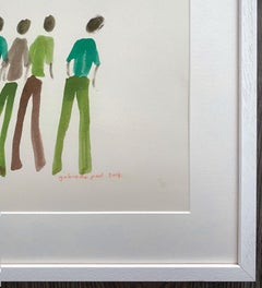 Equipo verde - Gabrielle Pool - Caprichoso dibujo a tinta de escolares