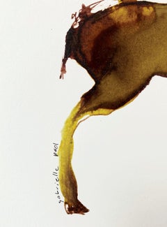 Renée - Gabrielle Pool - Dessin à l'encre fantaisiste d'une antilope africaine