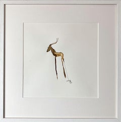 Amos - Gabielle Pool - Skurrile Zeichnung einer afrikanischen Antilope. Schlafzimmer des Kindes