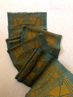 Daniel Villela, "Motif Leroy", treadle loom, natural cotton fabric