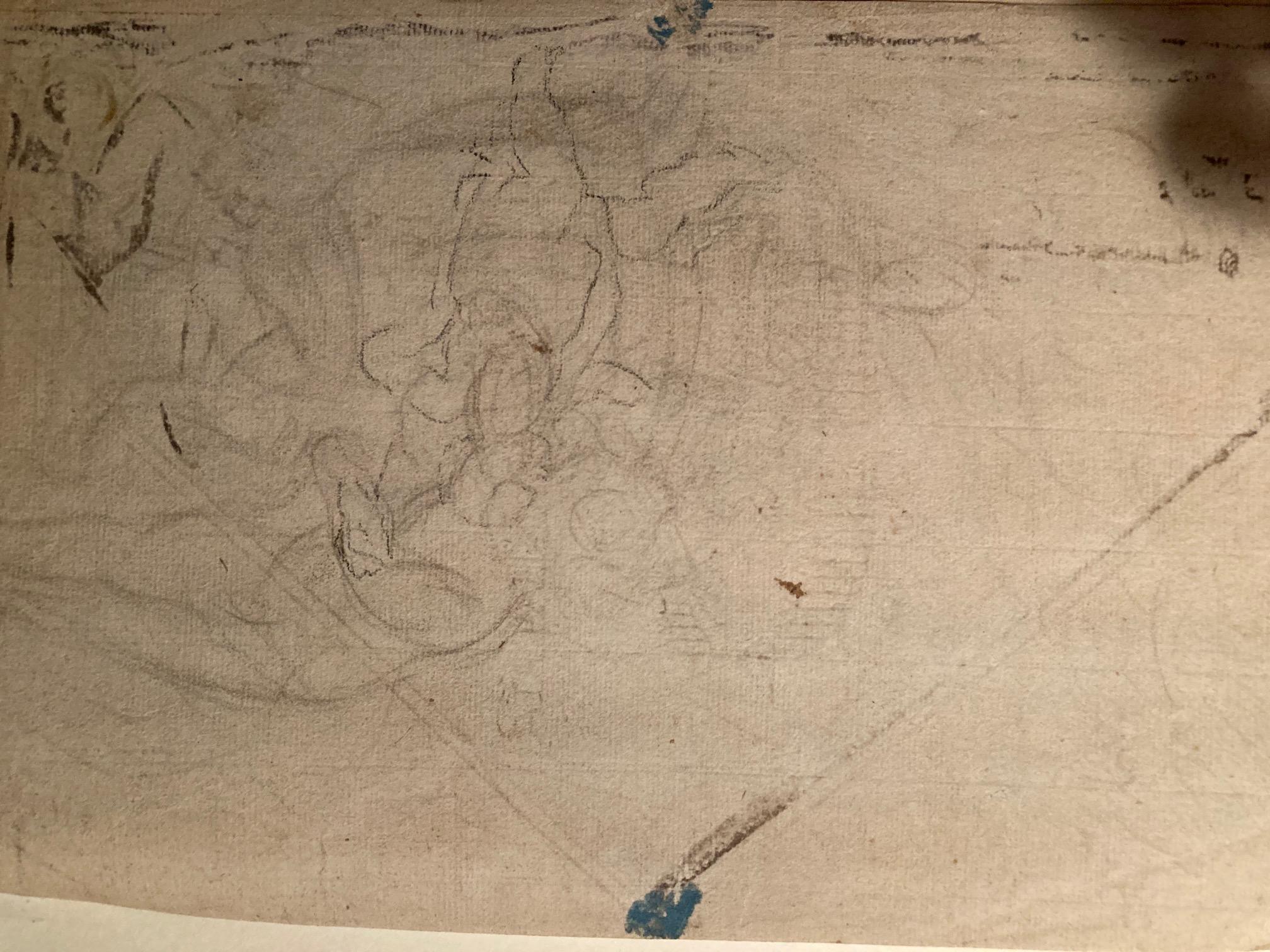 Zeichnung Alter Meister, Barock, Jacob de Wit, Allegorie des Sieges, Putten, Schiffe im Angebot 13