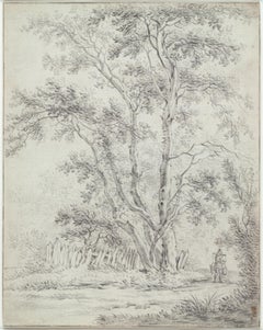 Landscape Drawing, Old Master, 17th Century, by Van Nikkelen, Dutch Golden Age