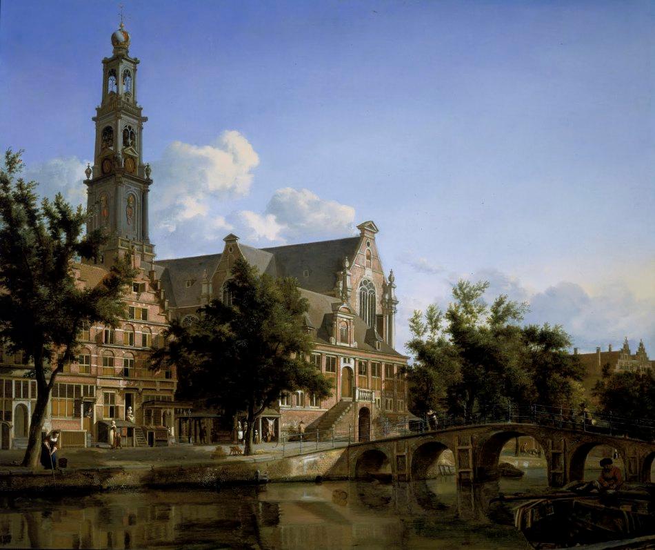 Old Master Drawing, Westerkerk Keizersgracht in Amsterdam, 17th century, Dutch For Sale 3