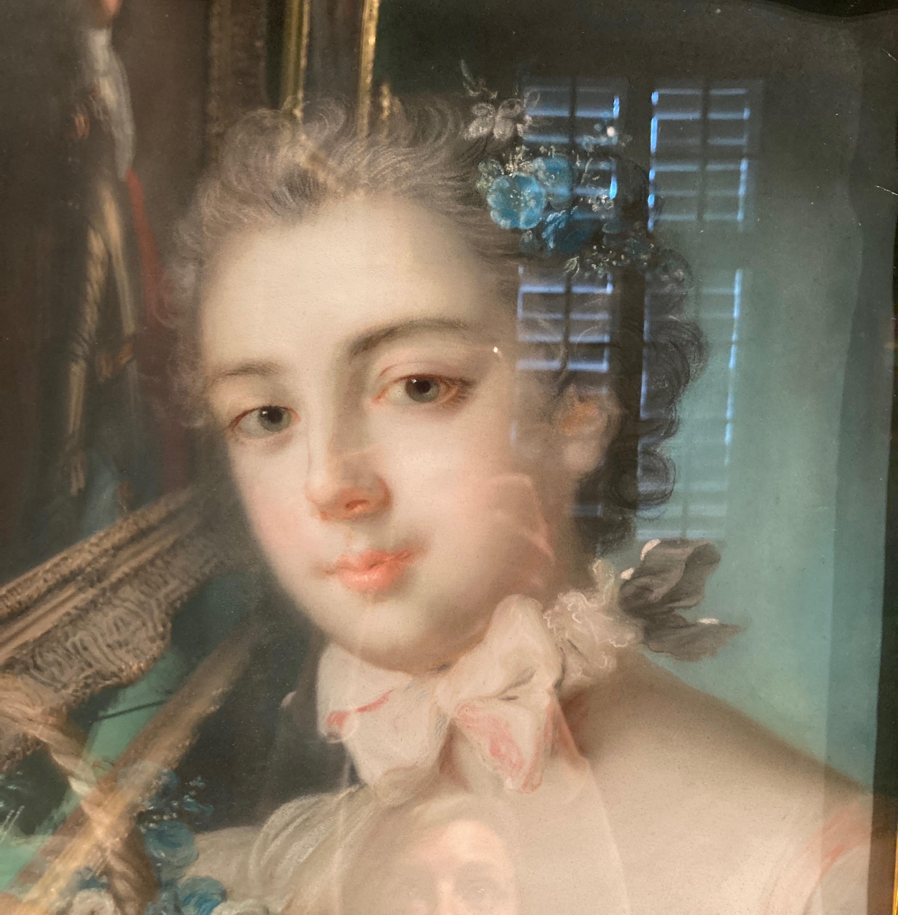 Portait Rococo, Rococo français, Marie Baudouin, Fille de Francois Boucher en vente 1