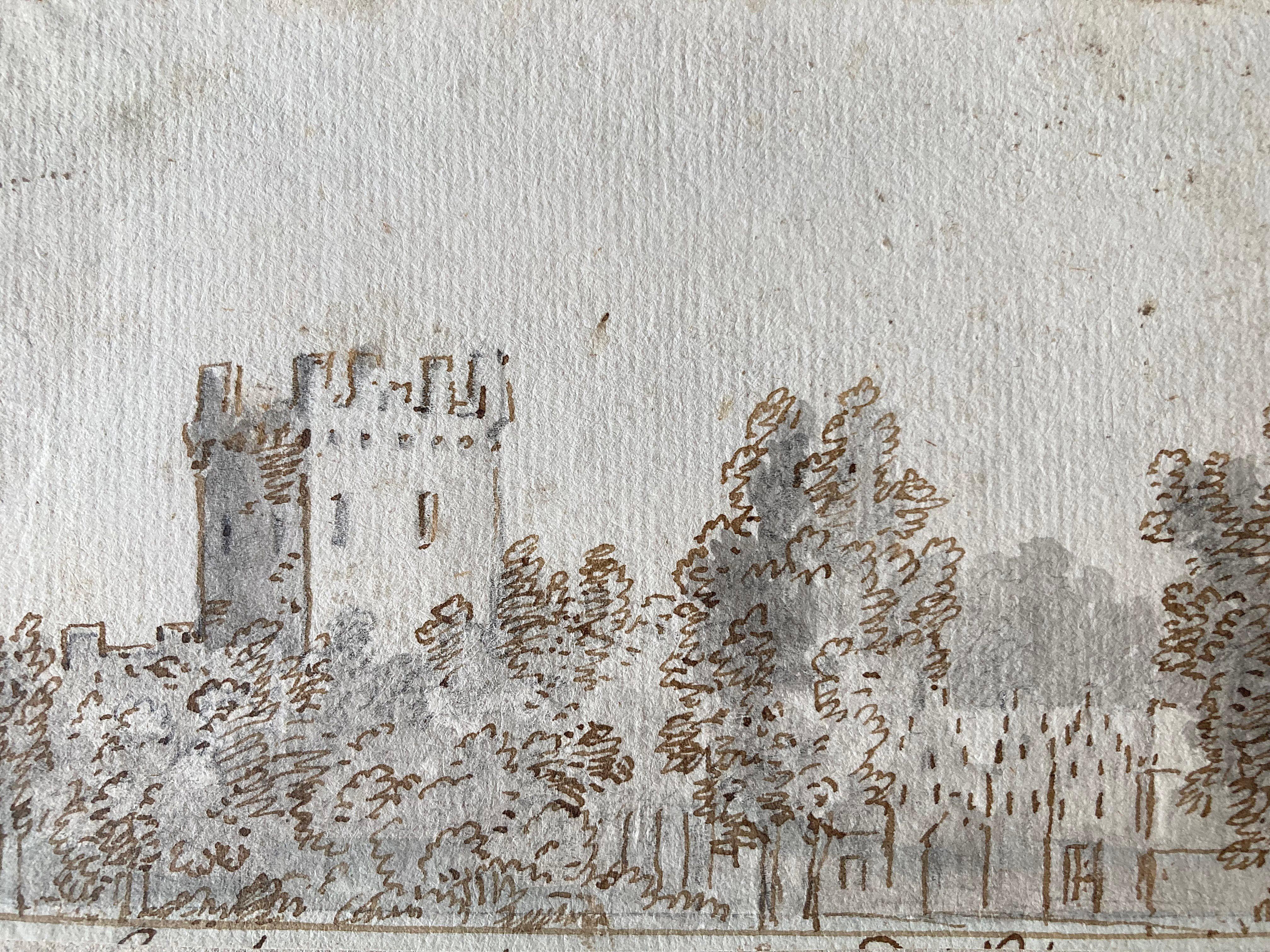 Ansicht des Schlosses von Vianen, Batestein, Niederländisches Goldenes Zeitalter, Schouman, Altmeisterliche Kunst